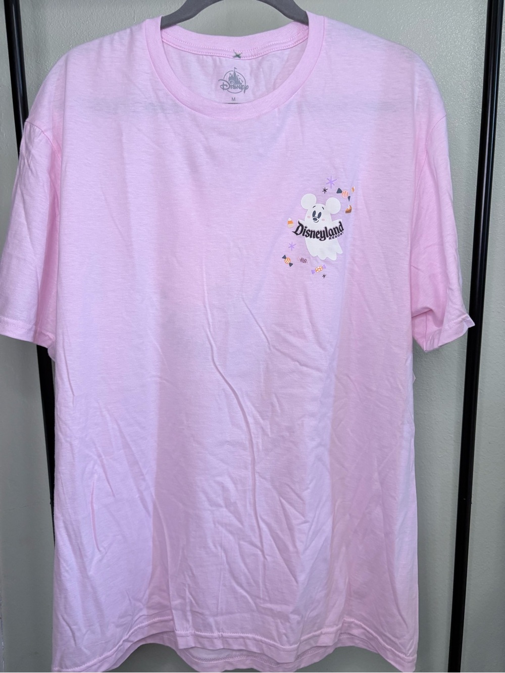 NWT Disneyland Resort Pink Halloween Mickey Minnie Ghost Fa-Boo-Lous T-Shirt - M